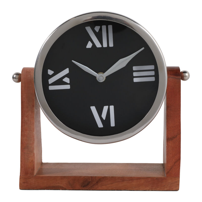 9x8 Clock On Wood Base image number 0
