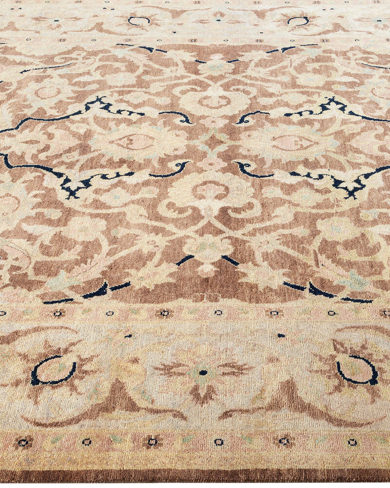 Eclectic, One-of-a-Kind Hand-Knotted Area Rug  - Brown, 6' 1" x 9' 1"