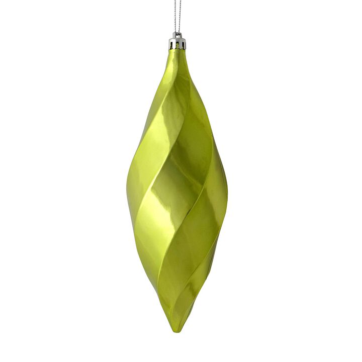 8" Celadon Shiny Swirl Finial 6/Bag