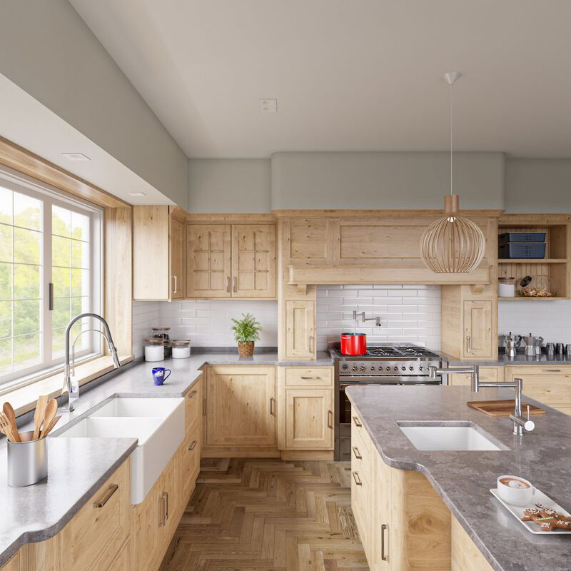 ALFI brand Gray Matte Square 18 x 18 Undermount / Drop In Fireclay Prep Sink