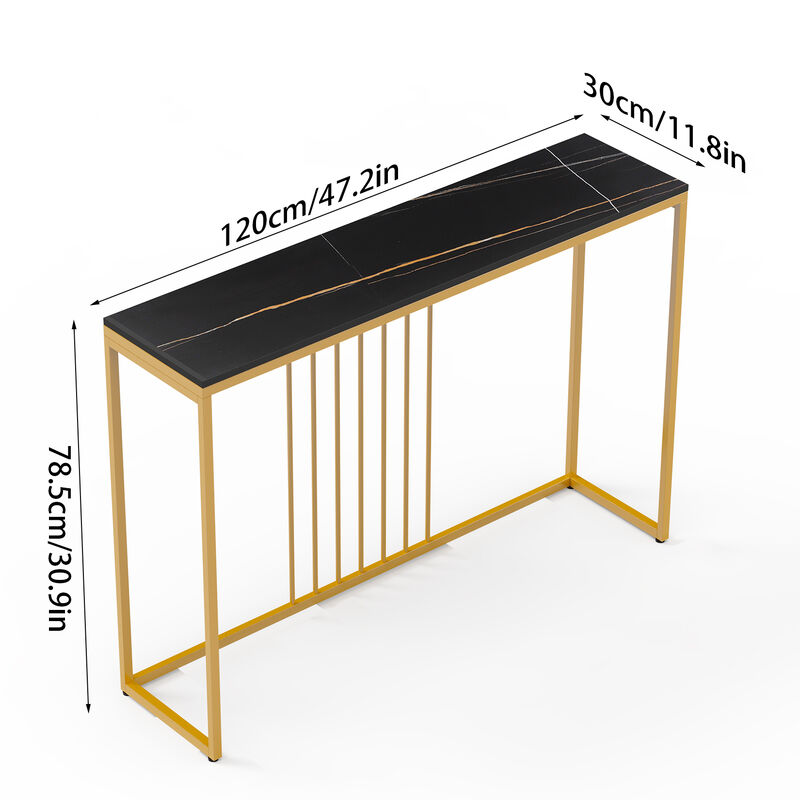 Entryway Console Table Sintered Stone Tabletop image number 3