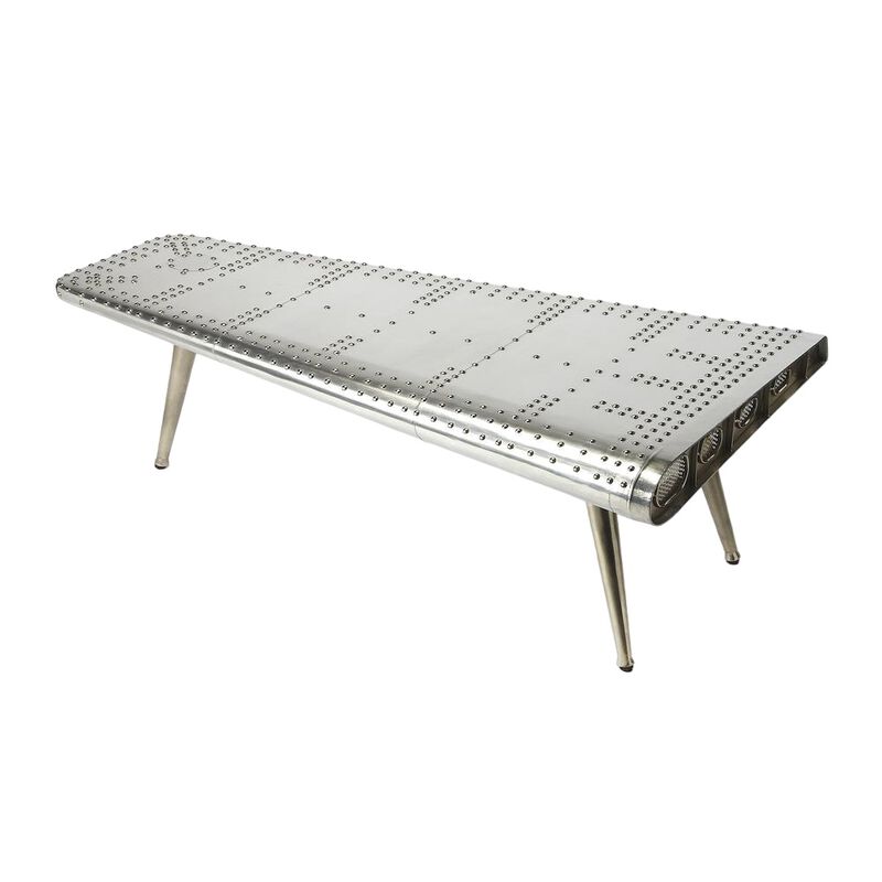 Butler Specialty Company Midway Aviator Coffee Table, Silver
