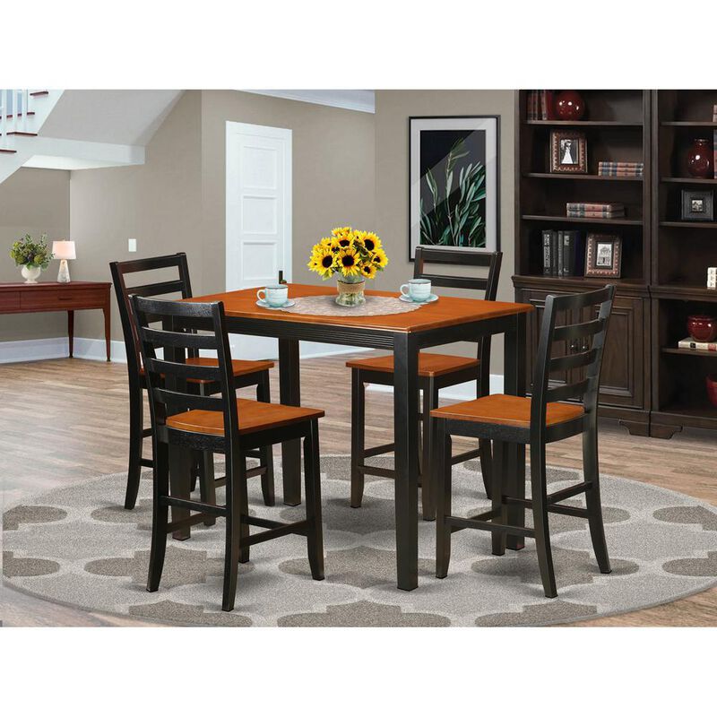 5 Pc counter height pub set - Small Kitchen Table and 4 Kitchen bar stool.