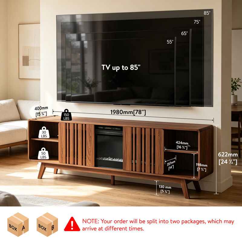 Wegnet 78 Inch TV Stand image number 9