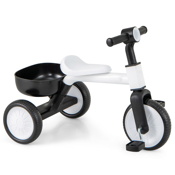 Toddler 3 Wheel Tricycle with 86&deg; Limited Steering and Carbon Steel Frame for Park
