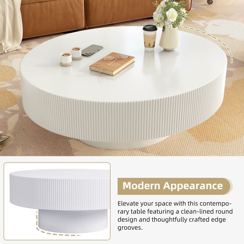 Merax Elegant Easy Assembly Round Coffee Table