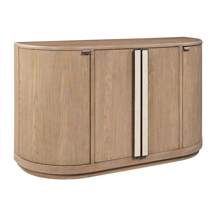 Bernards Elements Demilune Server - In Toffee Finish