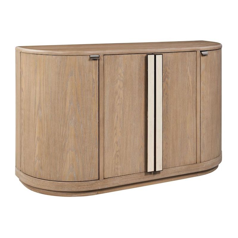 Bernards Elements Demilune Server - In Toffee Finish image number 0