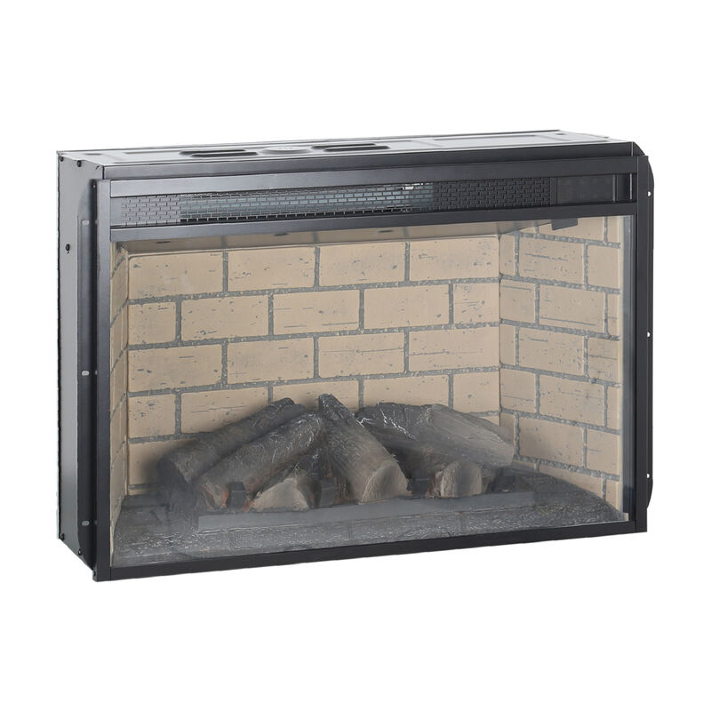 Streamdale 26'' Infrared Quartz Fireplace Insert - Woodlog and Brick image number 6