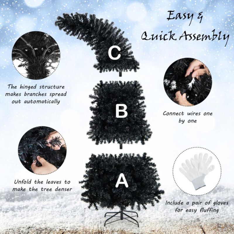 Hivvago Pre-Lit Halloween Tree 8 Flash Modes with 400 Lights