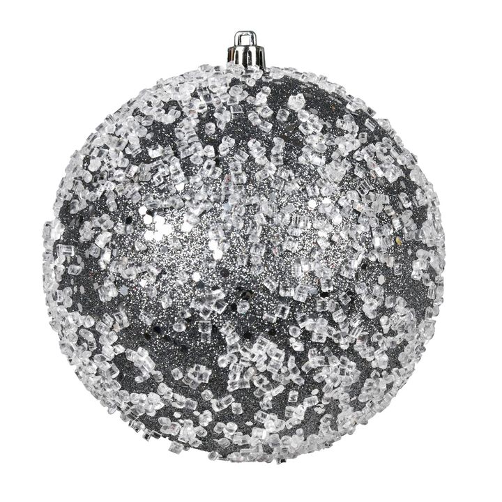 Pewter Glitter Hail Ball 4/Bag