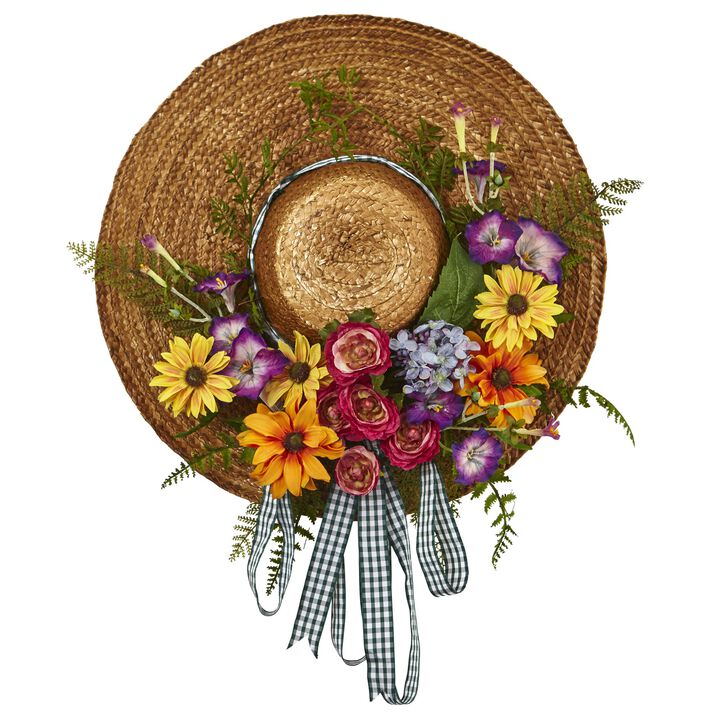 HomPlanti Mixed Flower Hat Wreath
