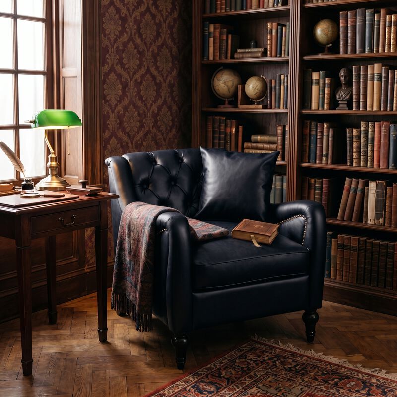 Feksno PU Leather Accent Chair image number 2