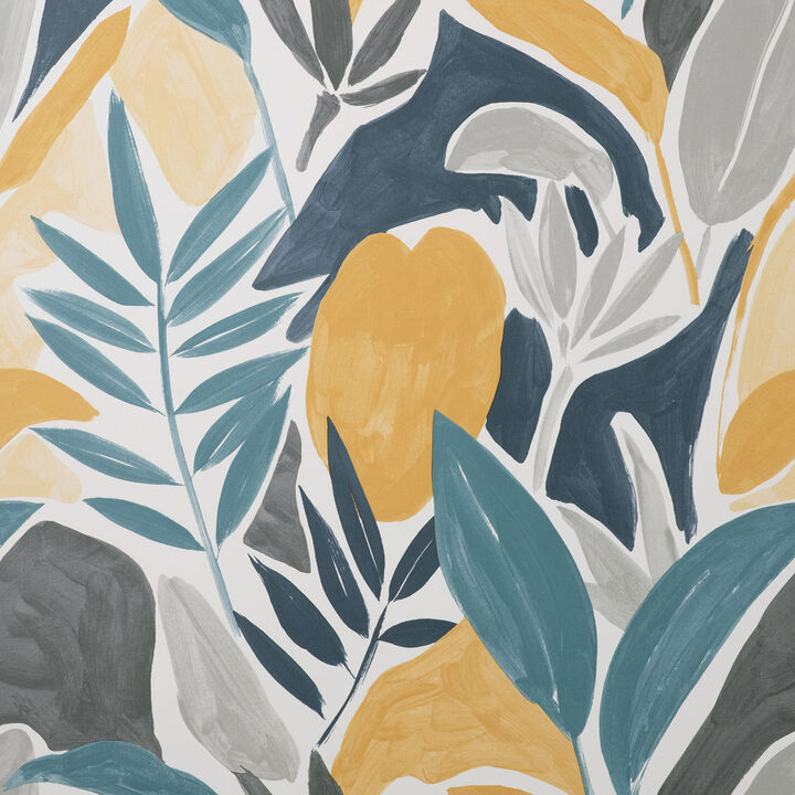 Marisol Yellow Artistic Leaf Wallpaper (Set of 2)