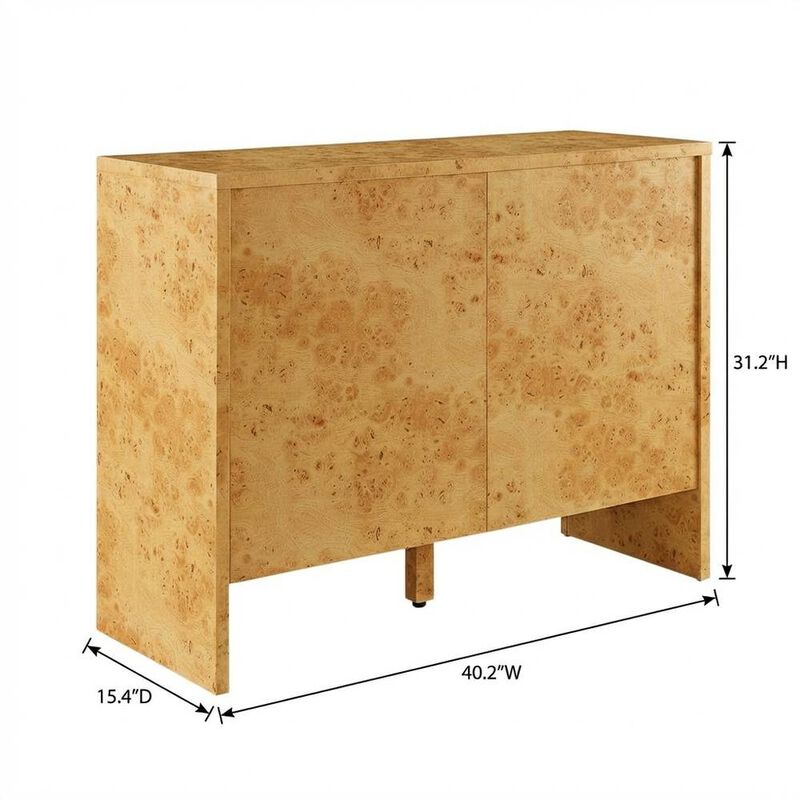 Wooden Brown Sideboard with Engineered Material and Sleek Design image number 2