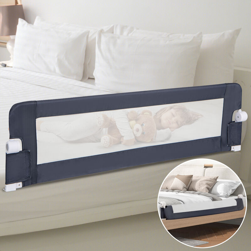 Adjustable Baby Bed Rail with Swing Down Design and Safety Strap for Bedroom image number 4