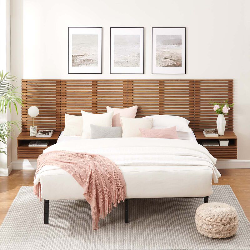 Modway - Render Wall Mount King Headboard and Modern Nightstands image number 1