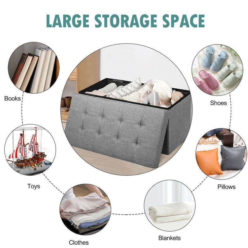 Fabric Foldable Storage with Removable Storage Bin