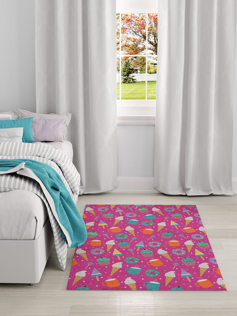 Imagination IMA19 Pink/Multicolor 5' x 7' Rug