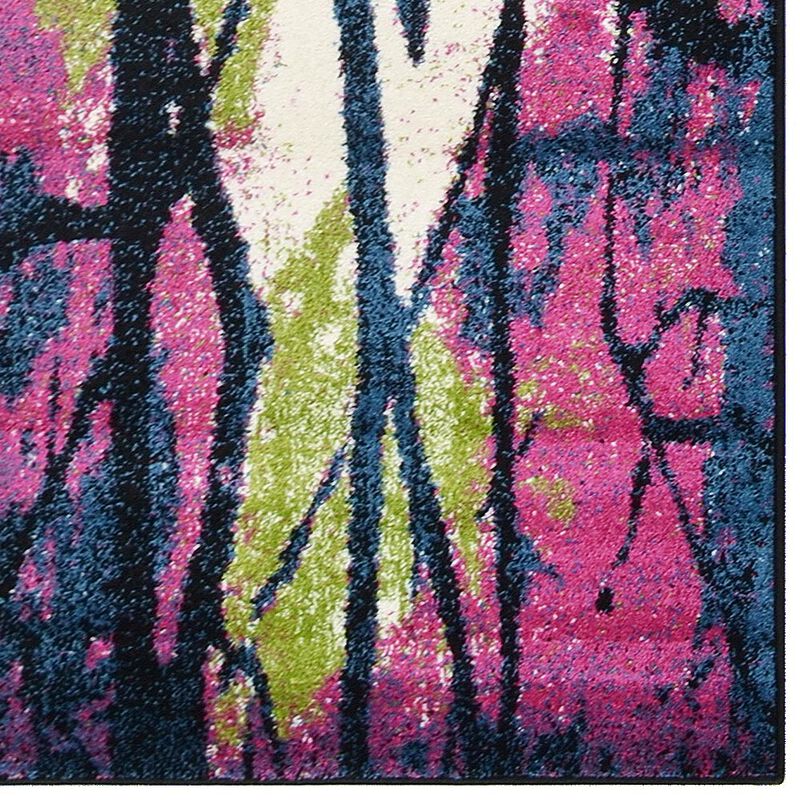 RUGSOTIC CARPETS MACHINE MADE HEATSET POLYPROPYLENE AREA RUGS  - Runner Shape, Floral Modern Design, Midium Pile Machine Made Area Rugs for Living Room (M00008) image number 3