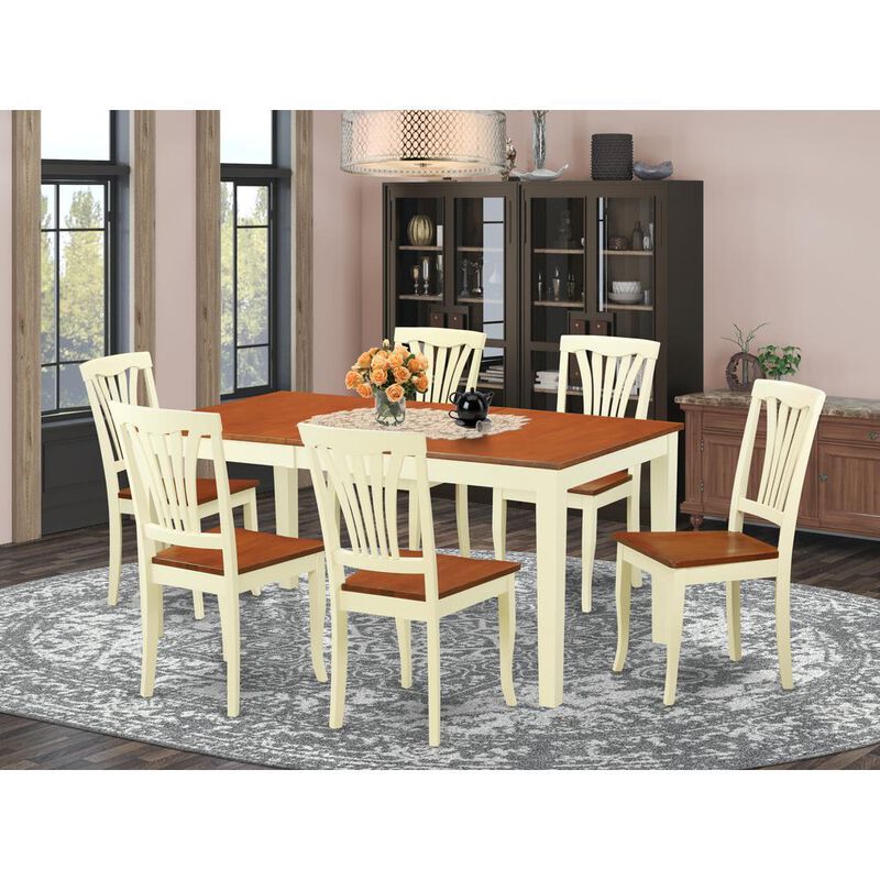 7 Pcs Dining set -Kitchen Table and 6 Dining Chairs