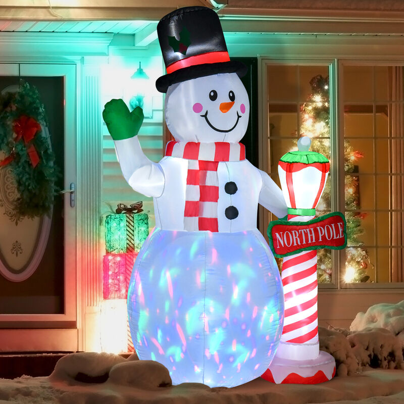 8 ft LED Light Up Snowman Outdoor Christmas Inflatable Lighted Yard Decoration