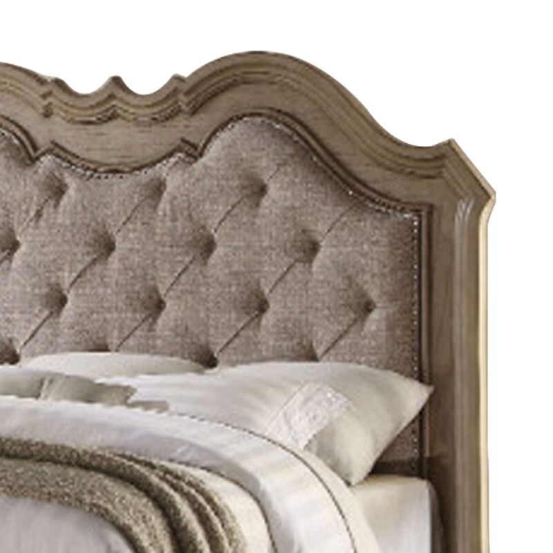 Queen Size Bedroom Set, Brown Finish, Storage Bed with Drawers, 3-Piece Set with Bed and Two Nightstands image number 3