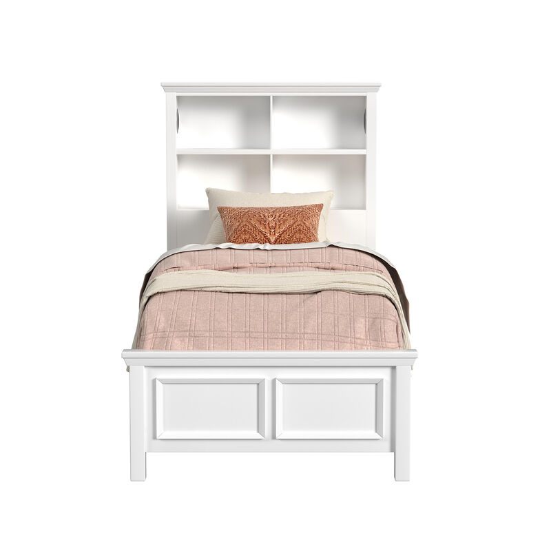 Hampton White Twin Bed with Speakers image number 0