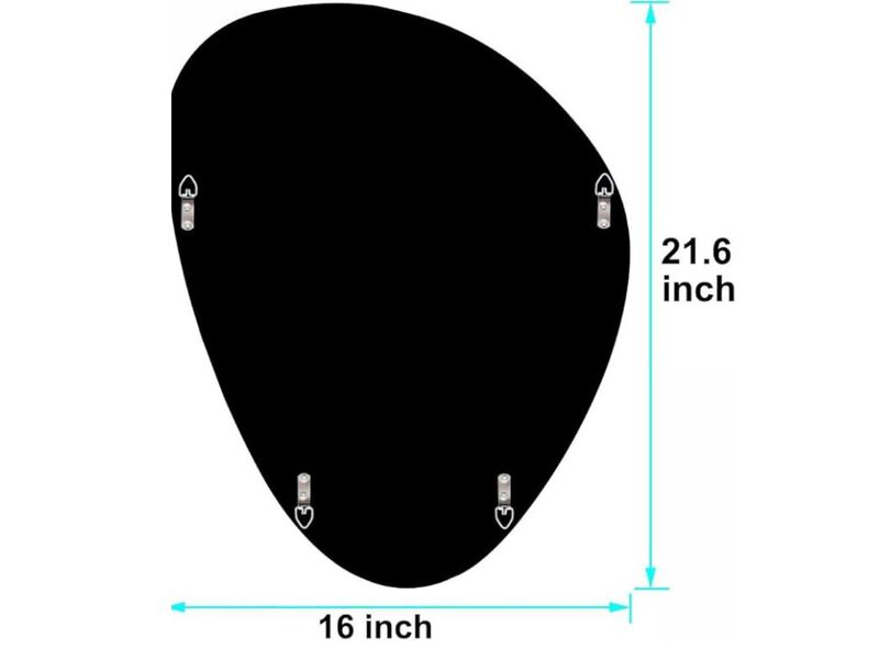 21.6x16" Irregular Oval Wall Mirror &ndash; Modern Diamond Decor Accent