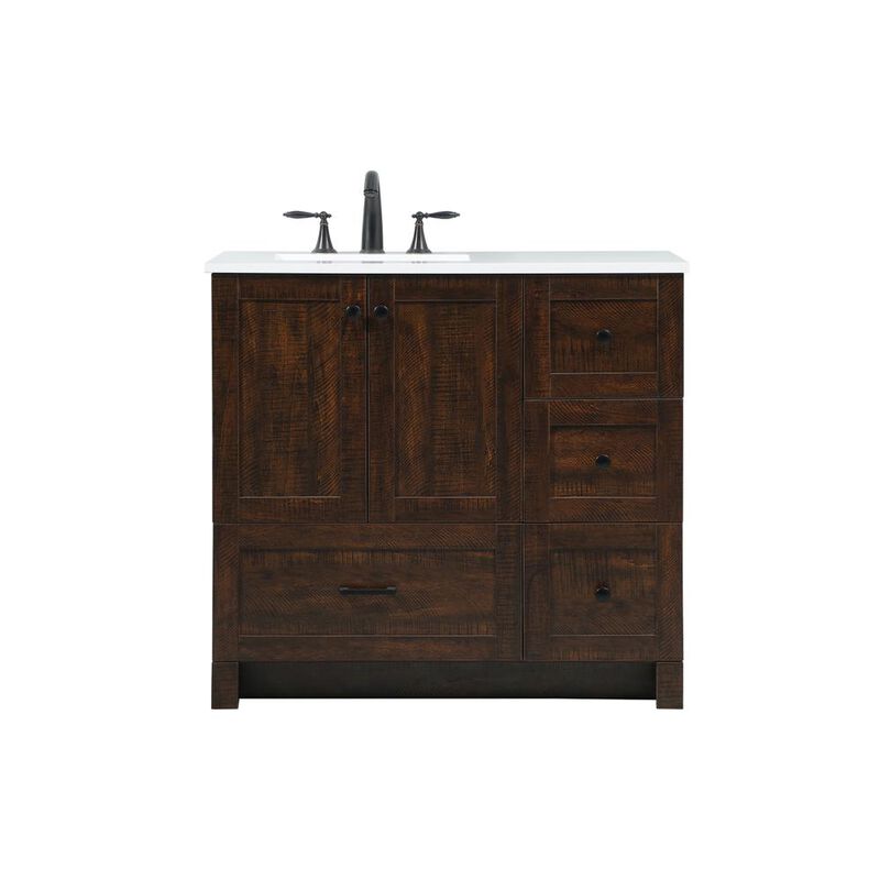 Elegant Kitchen and Bath 36 inch Single bathroom vanity in expresso
