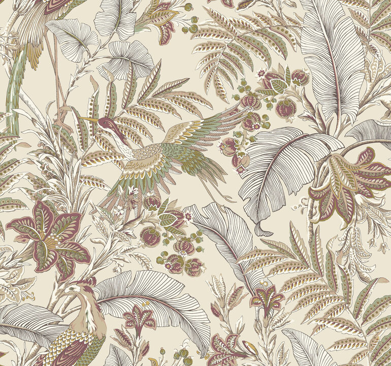 Heronwood Mulberry Wallpaper