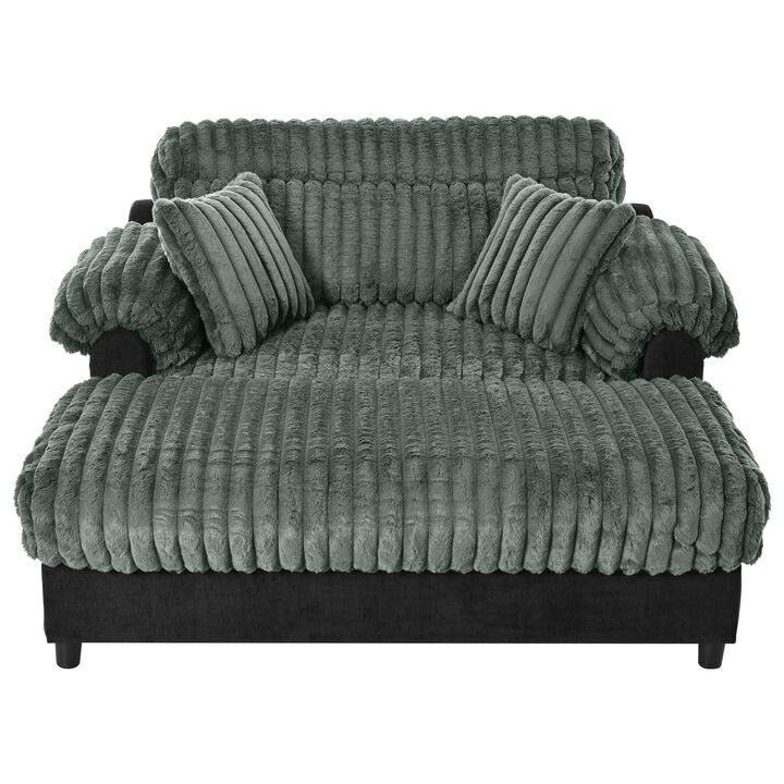 Merax Plush Faux Rabbit Fur Chaise Sofa