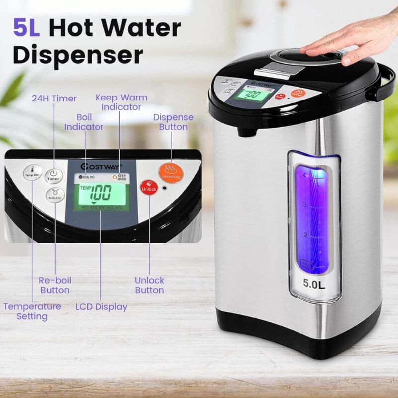 Hivvago 5-liter Electric LCD Water Boiler and Warmer