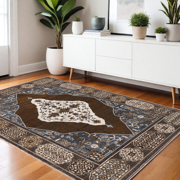 HomeRoots Medallion Area Rug