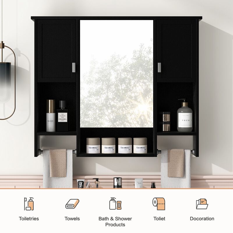 Merax Modern Wall Mounted Bathroom Storage Cabinet