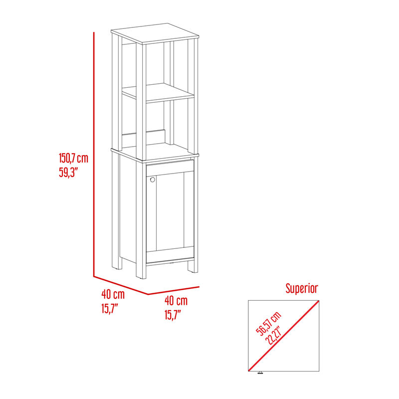 Streamdale Hanover 4-Shelf Linen Cabinet Light image number 7