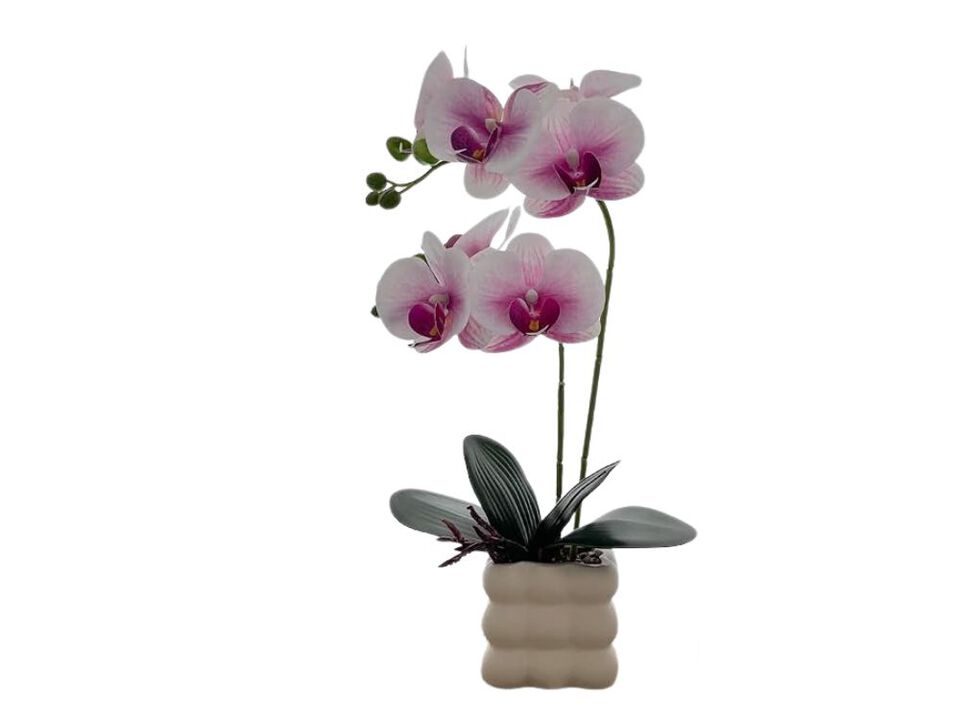 Purple Artificial Orchid Flowers Vase Filler Orchids White