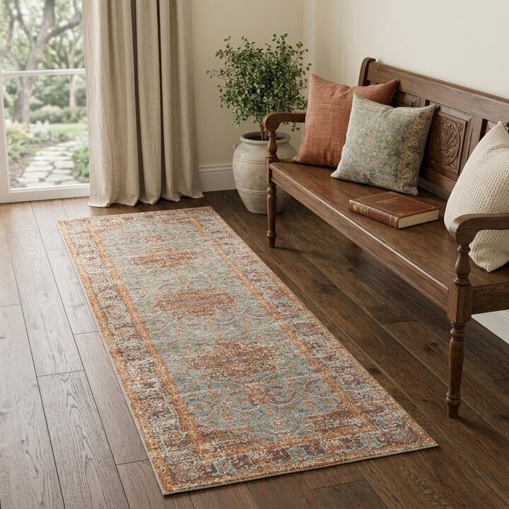 HomeRoots Medallion Runner Rug