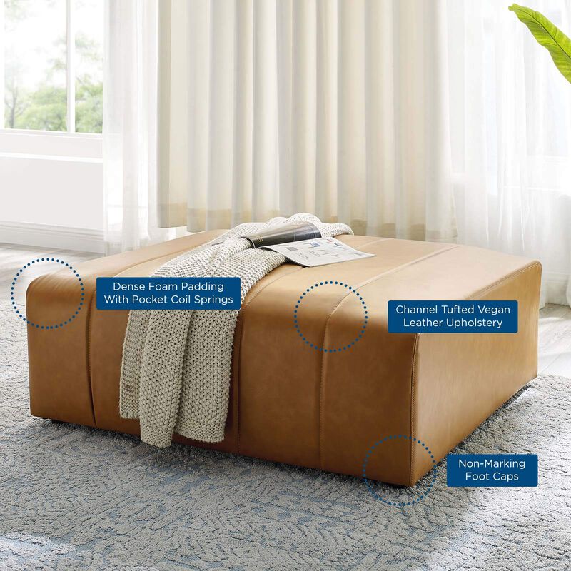 Bartlett Vegan Leather Ottoman Brown EEI-4401-TAN image number 7
