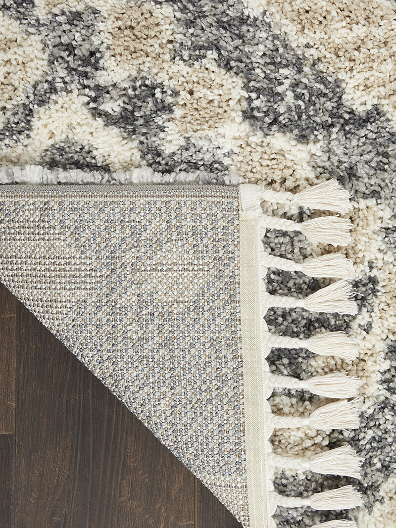 Oslo Shag OSL02 Gray/Ivory 5'3" x 7'9" Rug image number 3