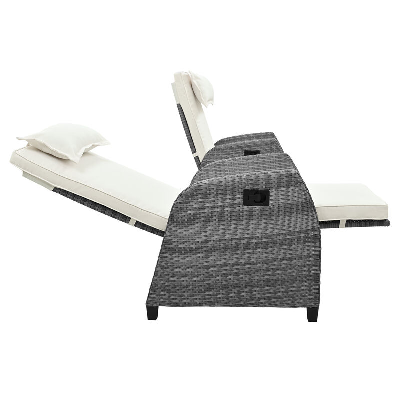 Outdoor Rattan Two-person Combination with Coffee Table