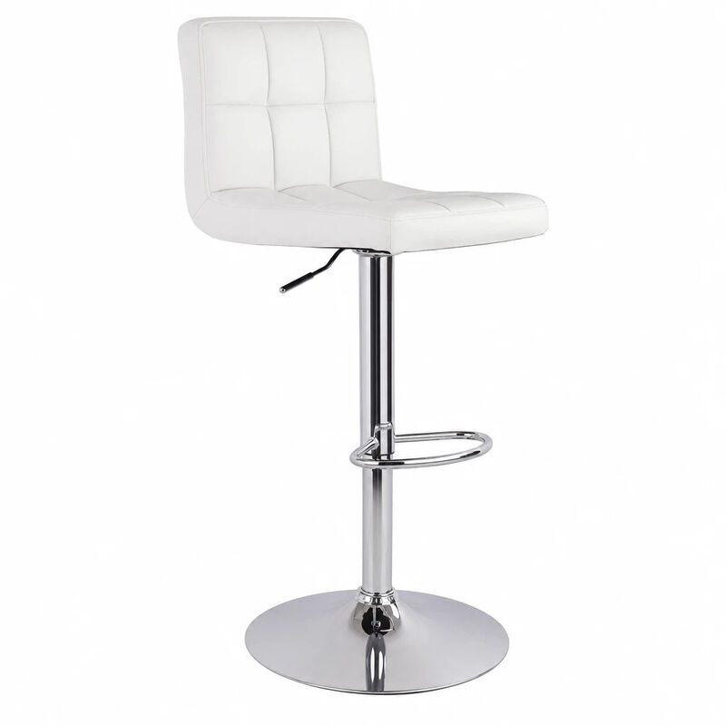 Leather Swivel Bar Stools Set of 2, Durable Adjustable Counter Height Stools with Thickened Backrest, Lightweight Iron Frame 360&deg; Kitchen Island Chairs image number 0