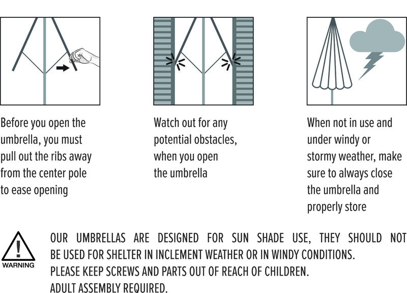 Streamdale 10 X 6.5FT Rectangular Patio Umbrella
