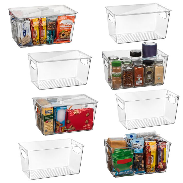 ClearSpace Plastic Pantry Organization and Storage Bins with Lids - Perfect Kitchen Organization or Kitchen Storage - Fridge Org