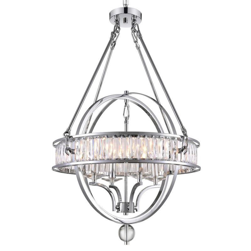 Arkansas 4 Light Chandelier With Chrome Finish