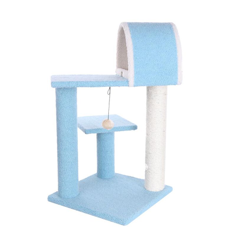 Armarkat 29 Real Wood Cat Tree With Scratcher And Tunnel For Squeeze