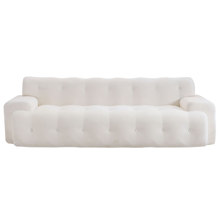 Christopher Knight Home Alderman 88'' Modern 3-Seater Upholstered Tufted Sofa