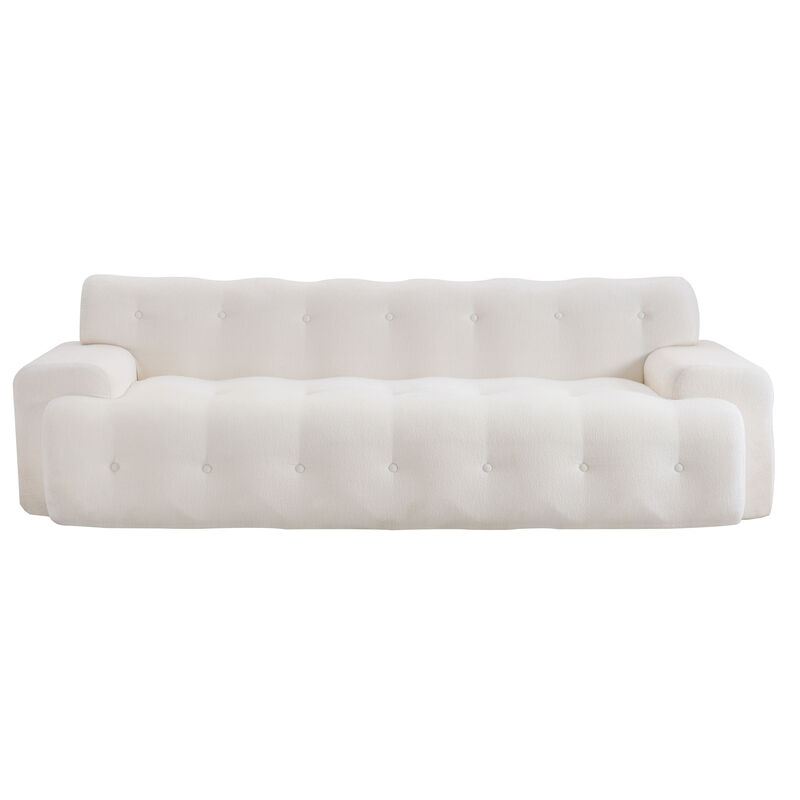 Christopher Knight Home Alderman 88'' Modern 3-Seater Upholstered Tufted Sofa