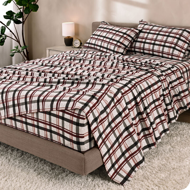 Soft & Cozy 100% Cotton Flannel Printed Pattern Sheet Set