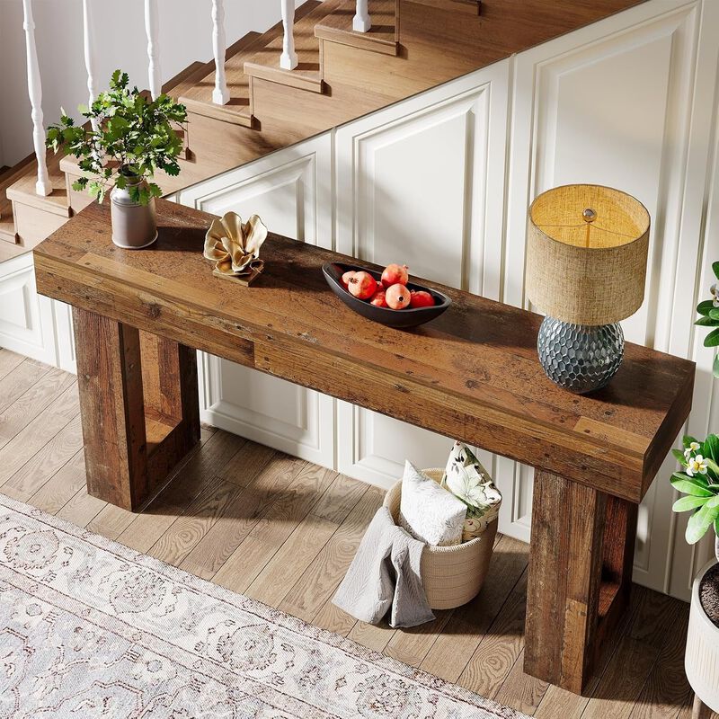 Tribesigns Farmhouse Wood Console Table image number 6